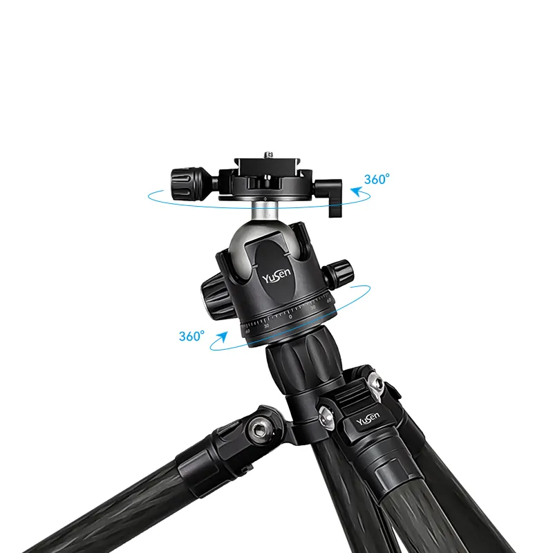 相机数码单反旅行三脚架轻质碳纤维360度球头三脚架，单脚架自拍杆支架三脚架，带随身携带