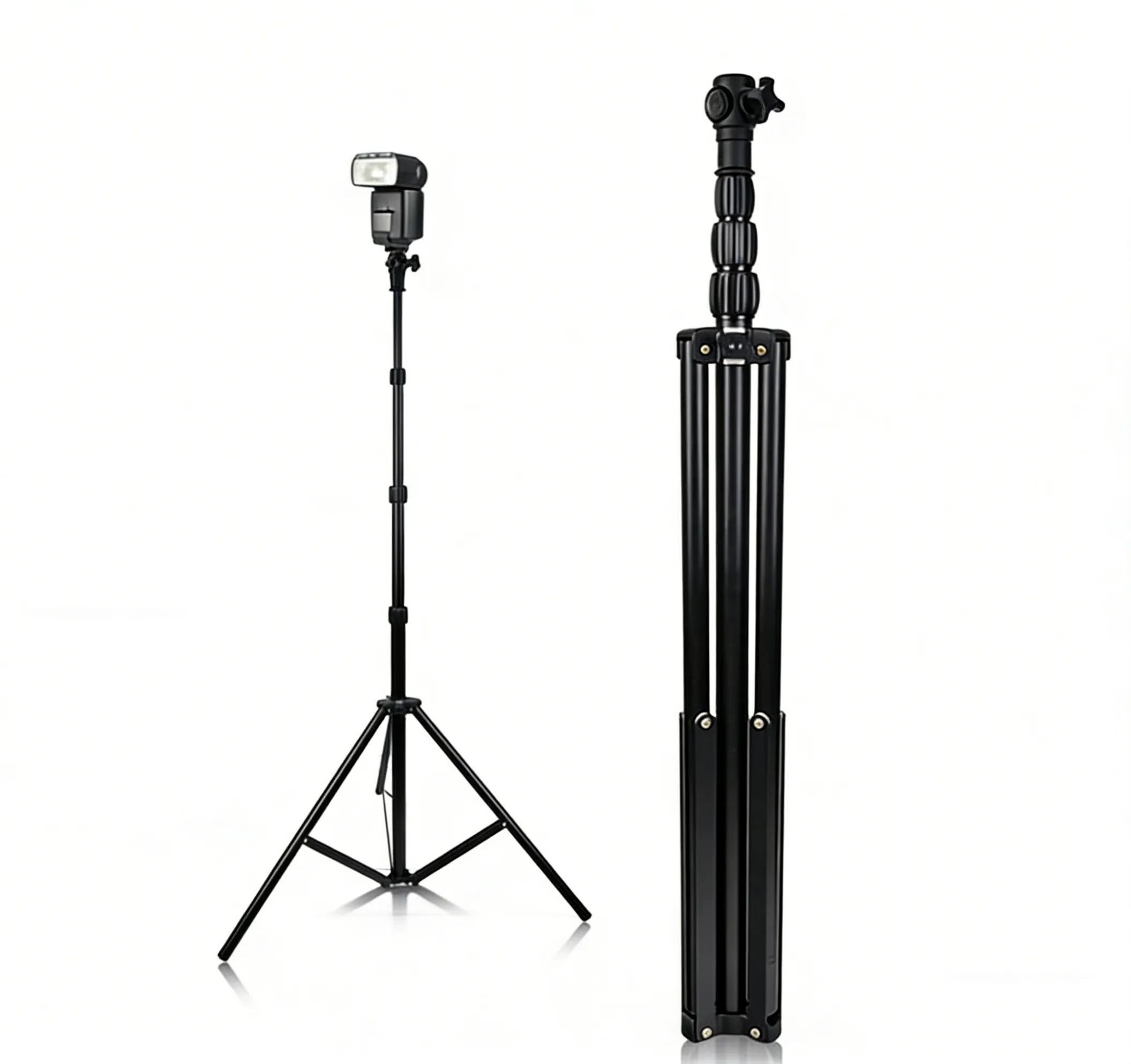 摄影灯架视频人像和摄影照明反光镜三脚架软盒雨伞背景