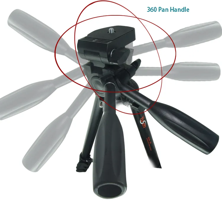 超轻紧凑型旅行三脚架带快速释放板全景头铝制三脚架0.7kg最大负载3kg带手提袋