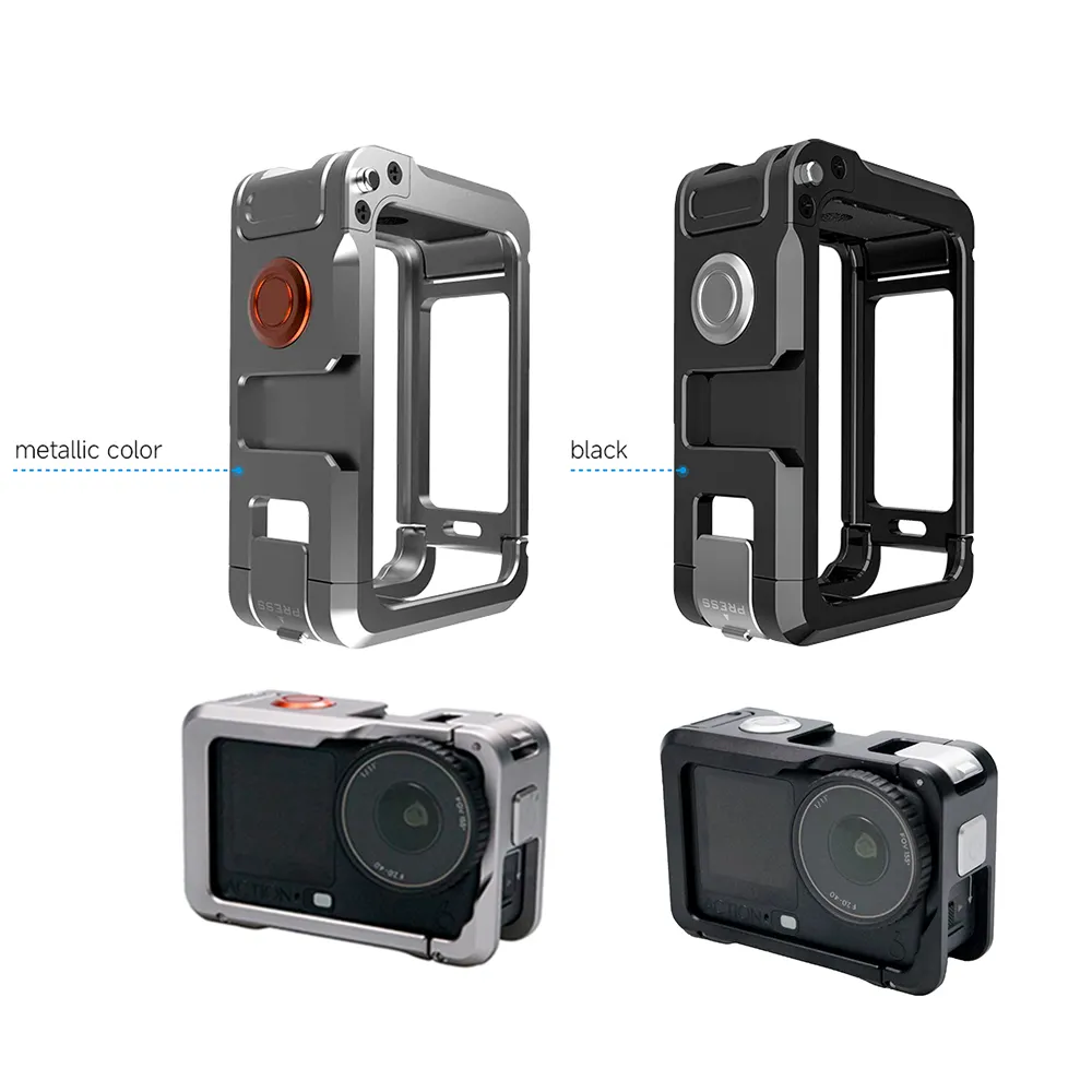 DJI Osmo Action 6兔笼, 多功能保护金属外壳带冷鞋安装