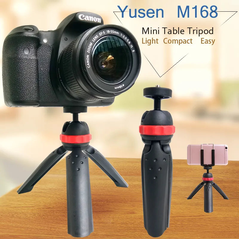 通用迷你相机三脚架，带360°球头Vlog便携式桌面三脚架，适用于DSLR和手机