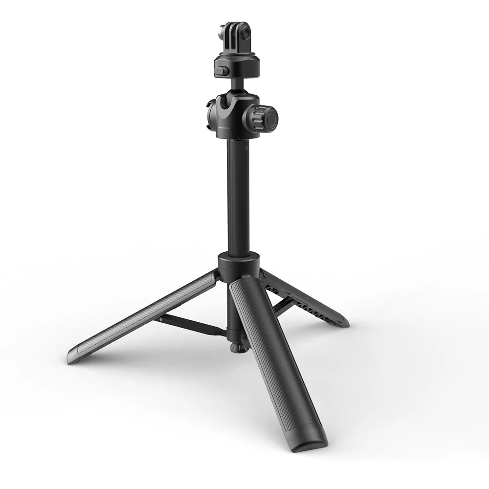 可伸缩可调高度360旋转球头Vlog小型相机三脚架，适用于GoPro DJI等运动相机