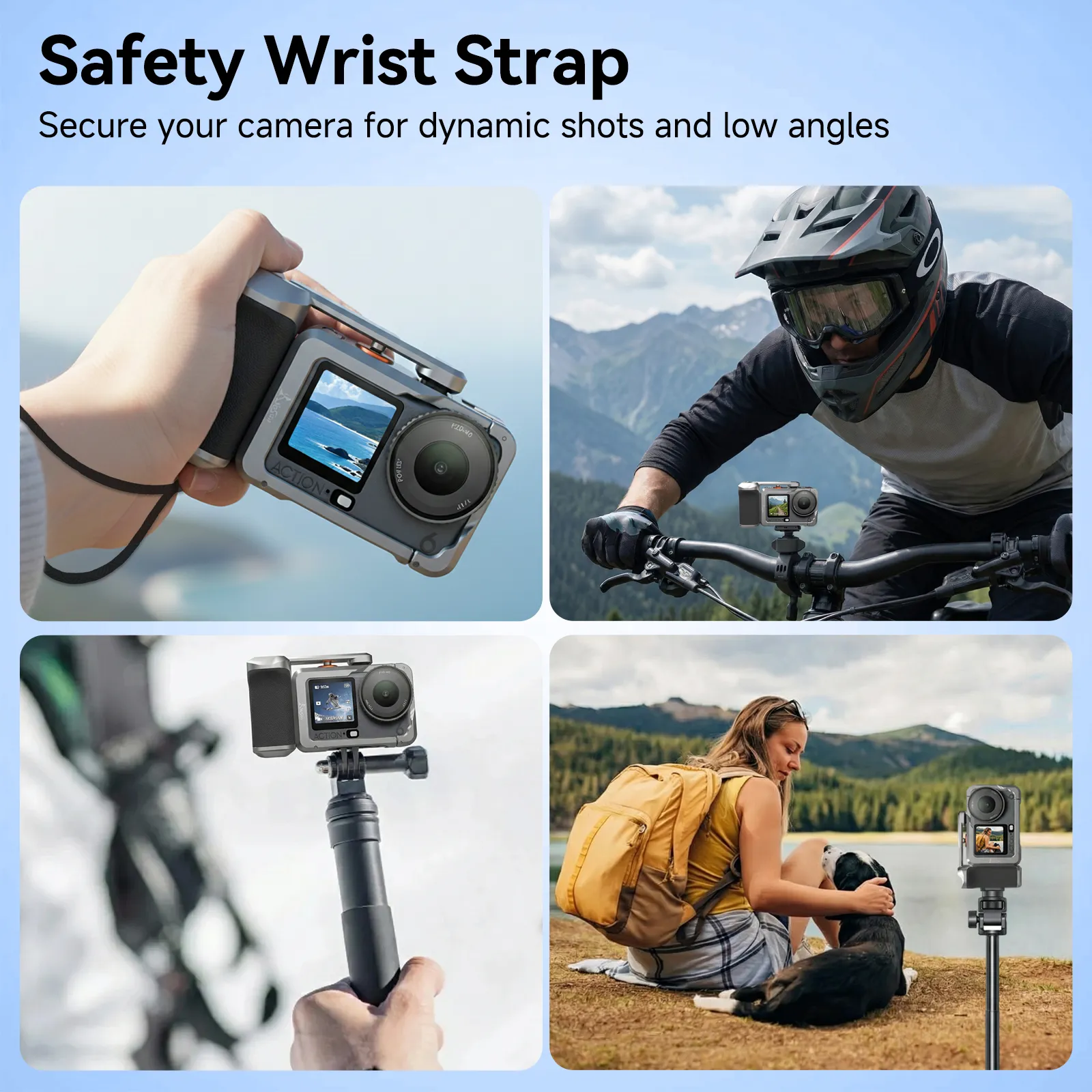 适用于DJI Osmo Action 6的街拍套件，街头摄影的相机握把支架套件