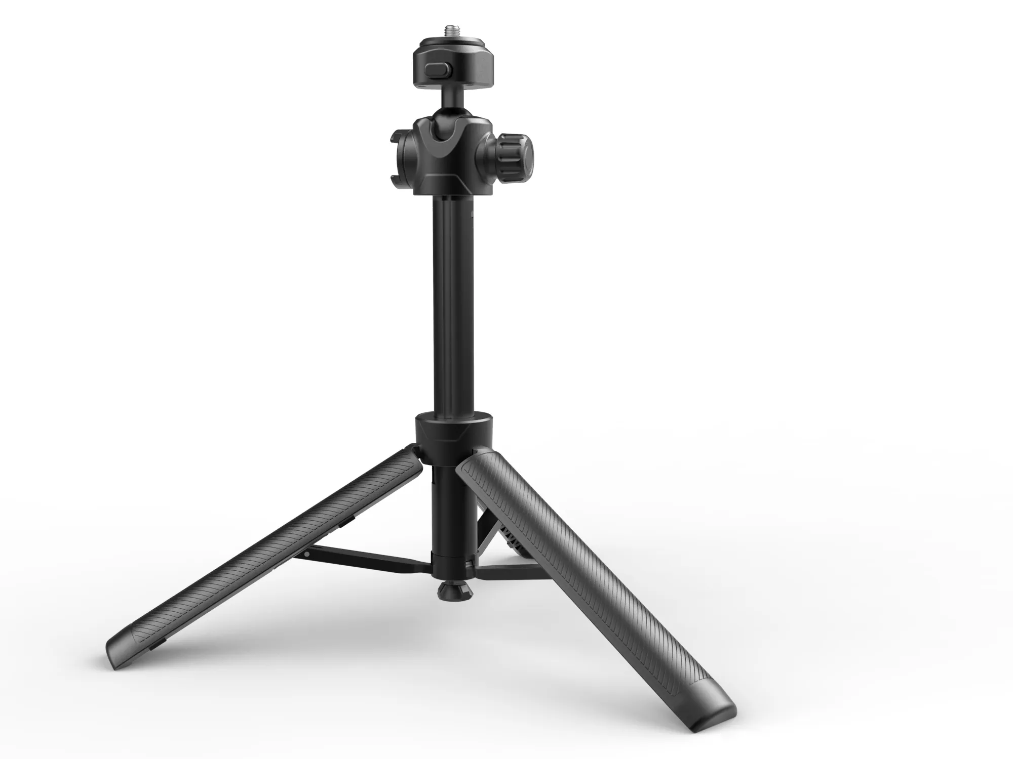 One-Click Opening Vlogging Tripod Height Adjustable 360 Rotation Ball Head Universal 1/4" Screw & GoPro Mount for Action Cameras, Phones & DSLRs