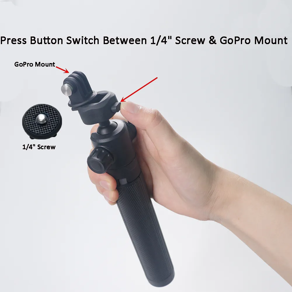 One-Click Opening Vlogging Tripod Height Adjustable 360 Rota