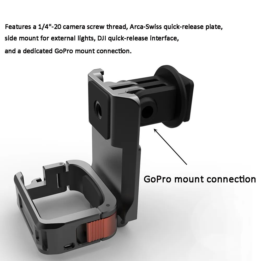 Magnetic Cage Mount for DJI Osmo Pocket 3/4/4 Pro, Arca, DJI