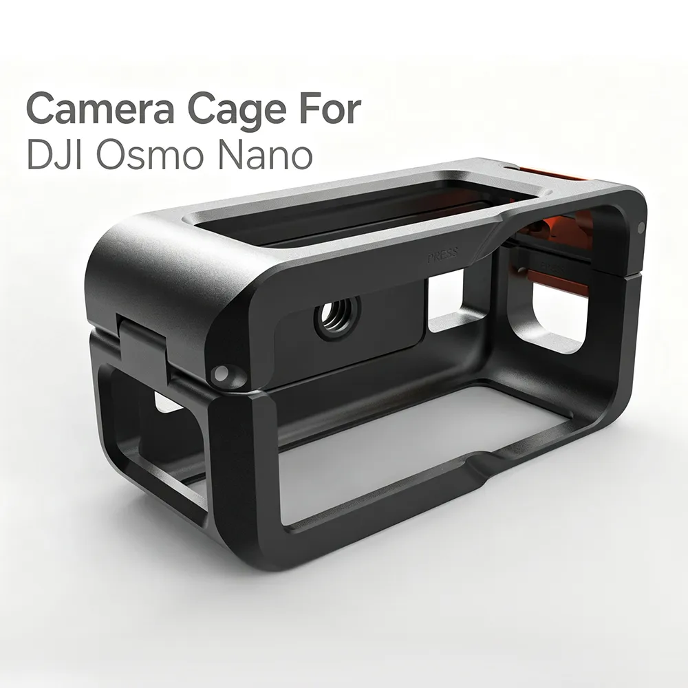 Camera Cage for DJI Osmo Nano,Lightweight Aluminum Protectiv
