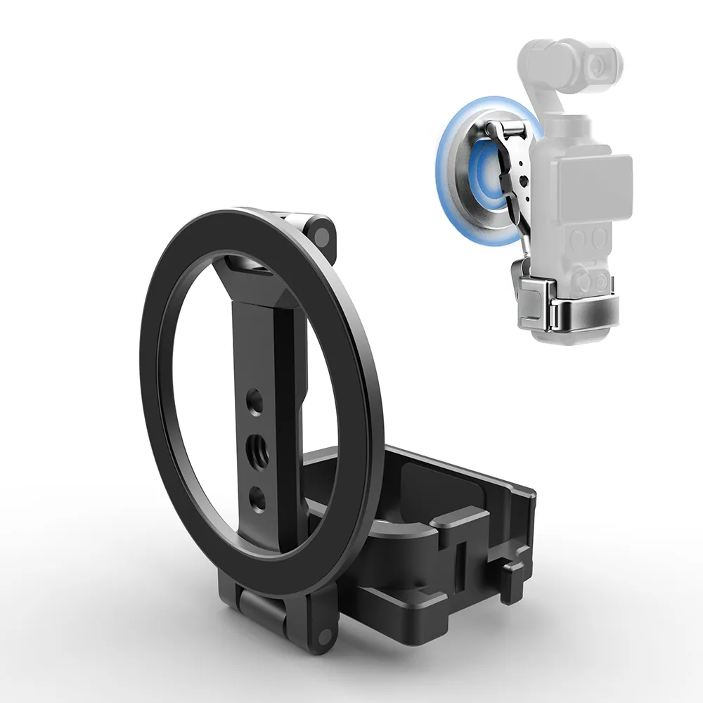 适用于 DJI Osmo Pocket 3 / Pocket 4 / Pocket 4P 的翻转磁吸兔笼支架