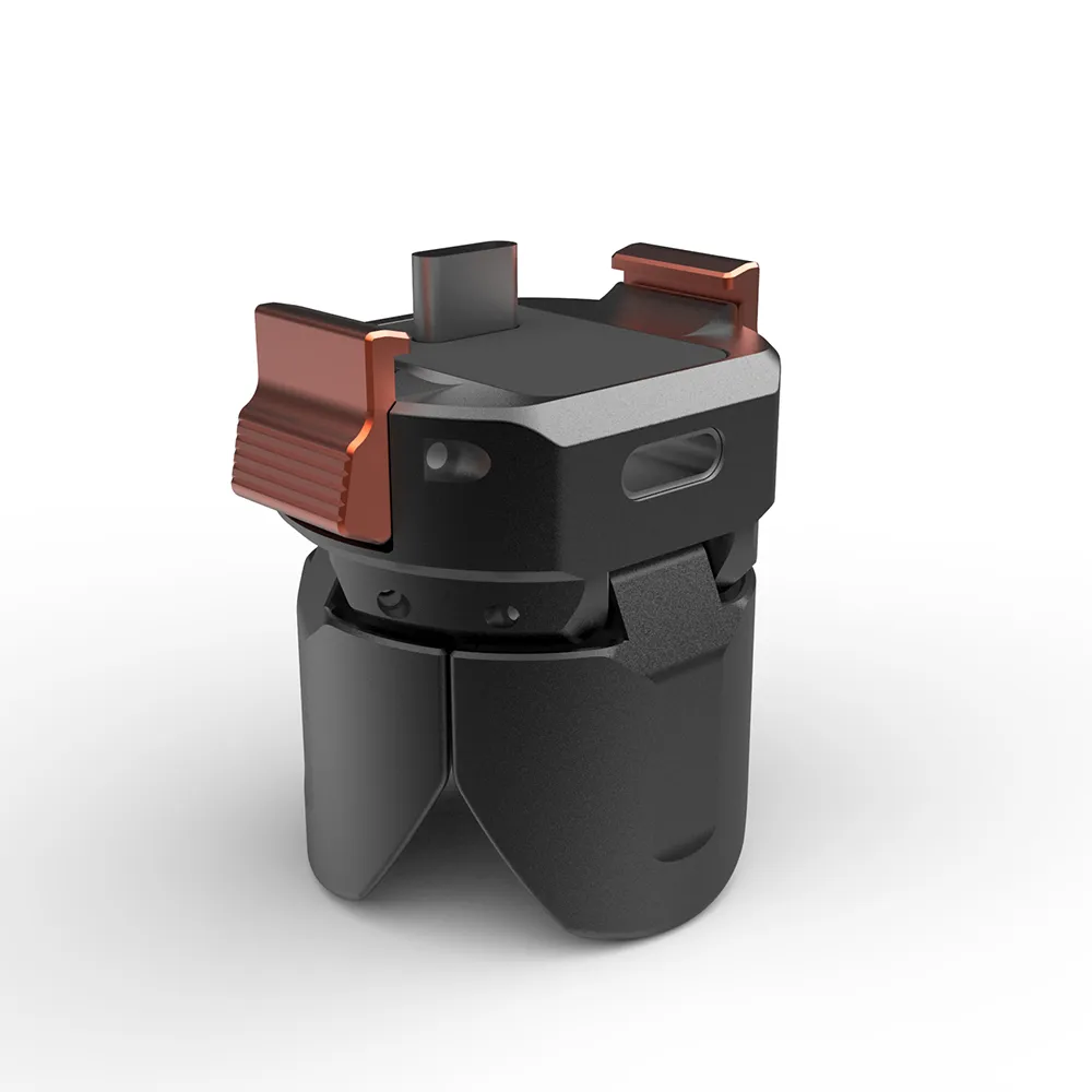 Full-Function Type-C Interface Auto-Deploy Mini Tripod for DJI Osmo Pocket 3/4, Insta360, GoPro, Magnetic Aluminum Compact Tabletop Tripod with 1/4"-20 Screw