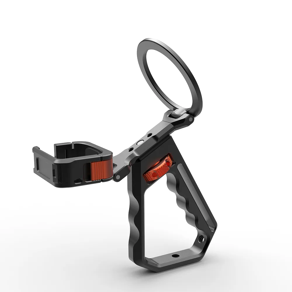 Aluminum Alloy Action Camera Hand Grip with MagSafe Phone Holder for DJI Osmo Pocket 3 4 2-in-1 Action Camera Hand Grip